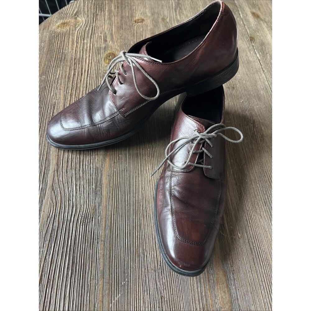 Cole Haan Derby Mens Size 11 Brown Leather Apron Dress Shoes C09436 business